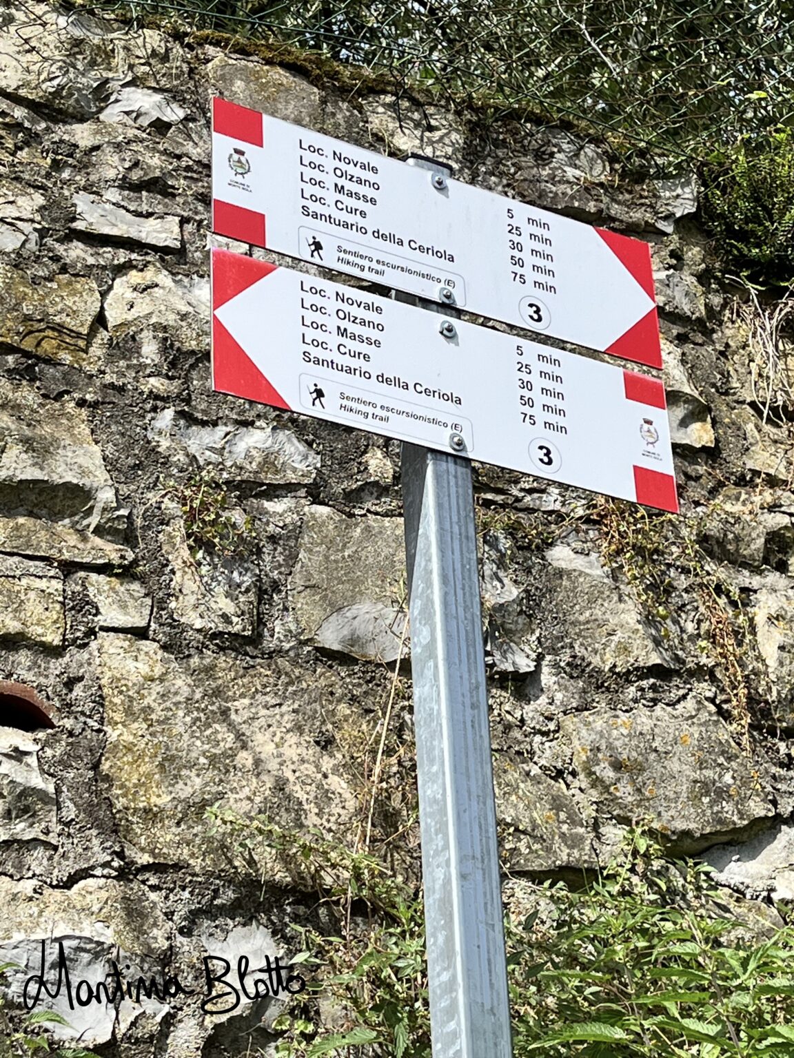 Indicazione sentieri