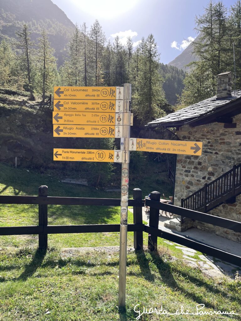 Indicazioni per proseguire dopo il rifugio