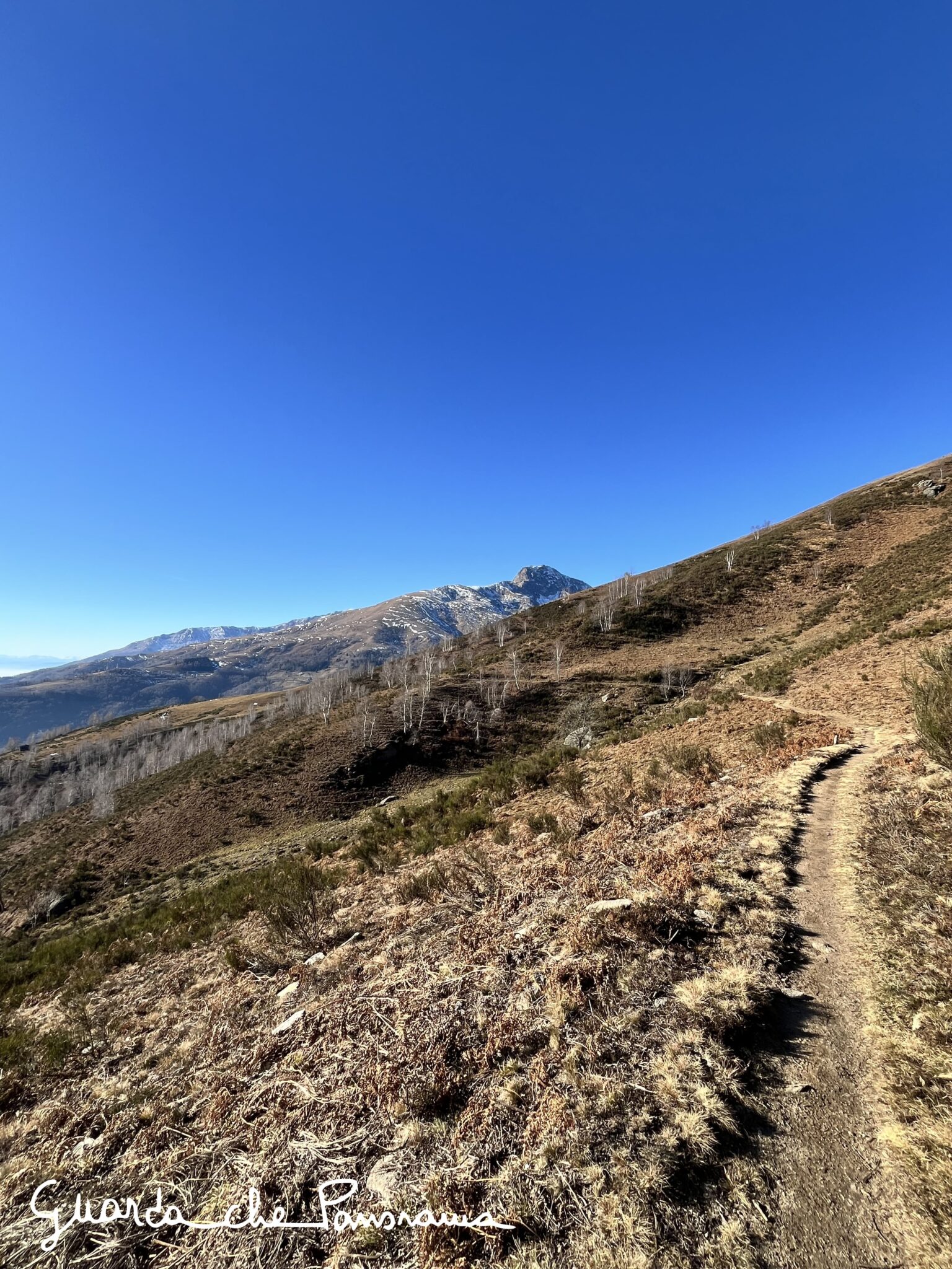 Sentiero con panorama verso nord (Monte Mucrone)